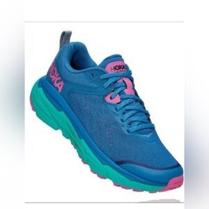 HOKA Challenger ATR 6 blue teal sneakers shoes tennies size 9-1/2 B women VGUC